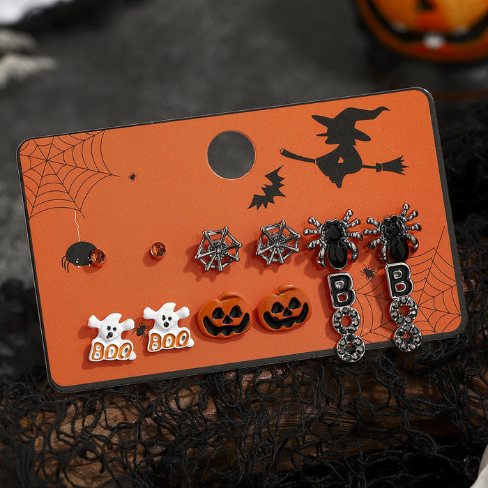 Wholesale Zinc Alloy  Pumpkin Ghost  Earrings For Women Party Fashion Accessory Boutique Resale