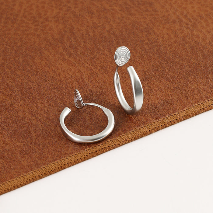 Wholesale Dummy Ring Earrings Ring Earrings Small Round Ear Holes Coil Earrings Women