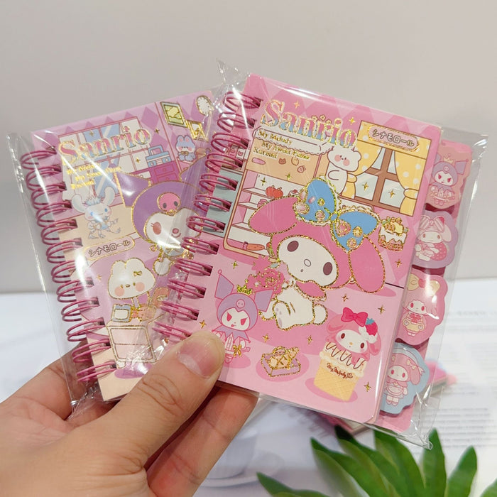 Wholesale Cute cartoon notebook with dividers and spirals