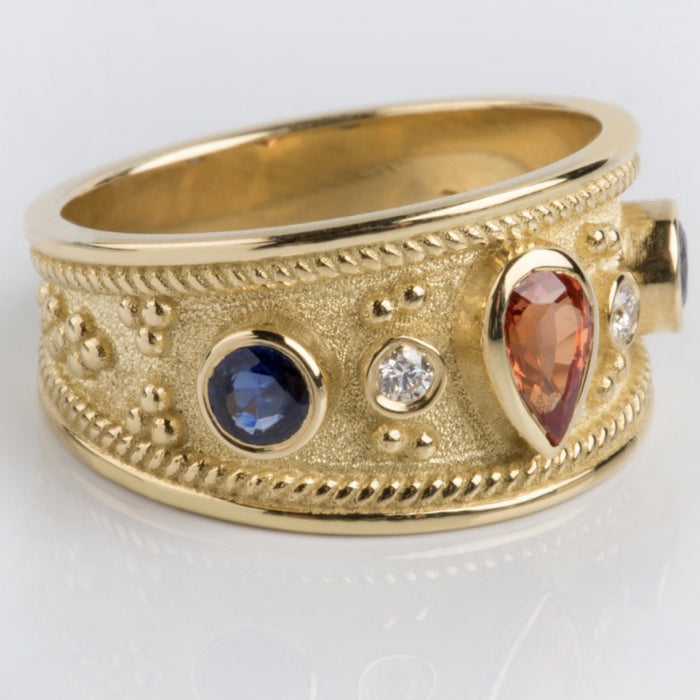 Wholesale Vintage Blue Zirconia Ring