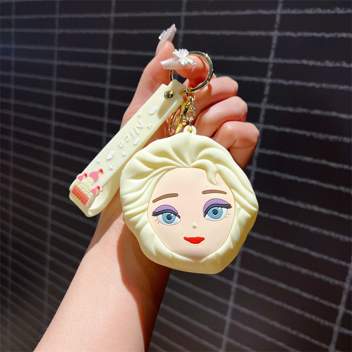 Wholesale Cute cartoon coin purses and keychains for girls in various colors.