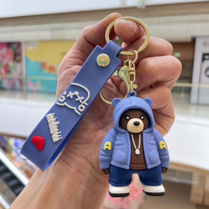 Wholesale Cute dressing keychain, exquisite and creative small gift, backpack pendant, cartoon doll, car keychain