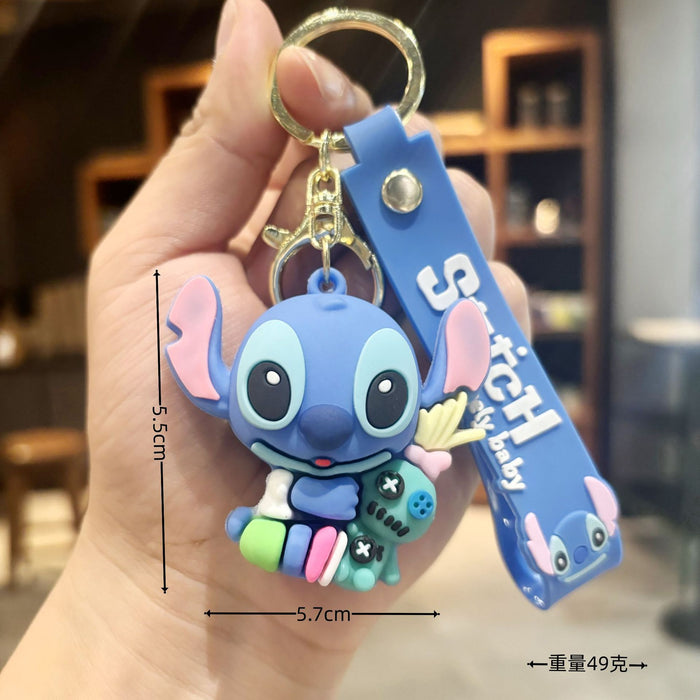 Wholesale  Soft glue  key chain pendant wholesale student bagkey chain