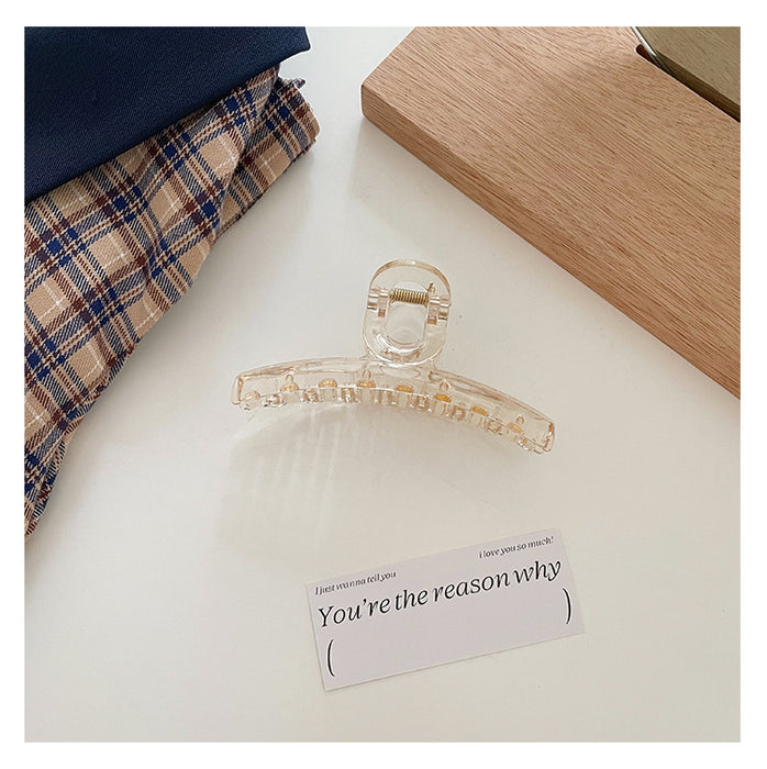 Wholesale Cross ribbon back head clip fresh temperament shark clip geometric circle updo hair clip