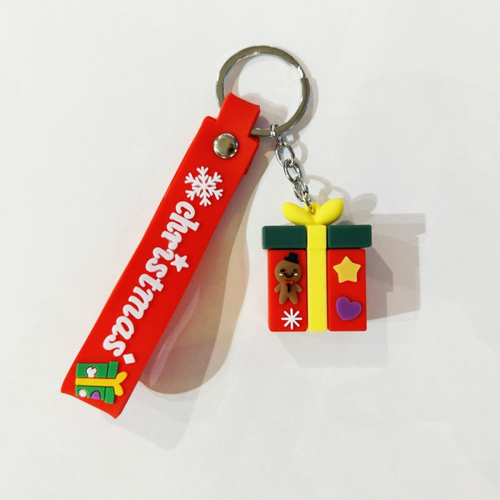 Wholesale PVC Christmas Snowman Cartoon Doll Keychain JDC-KC-WuYi083