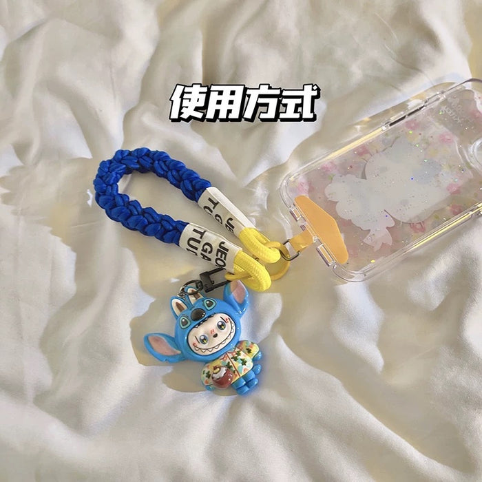 Wholesale Cute cartoon cloth woven nylon lanyard key chain