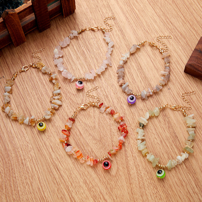 Wholesale Stone Bracelet Personalized Stone Eye Devil' s Eye Lobster Buckle Bracelet