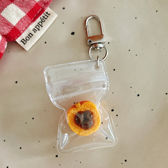 Wholesale Resin Fruit Keychain Set Half Cut Cantaloupe Loquat Lychee Bag Charm Phone Pendant Boutique Resale