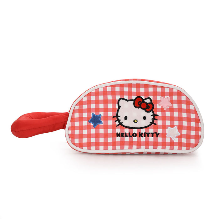 Wholesale Large Capacity Travel Makeup Bag with Plaid Pattern Portable Storage Pouch MOQ≥3