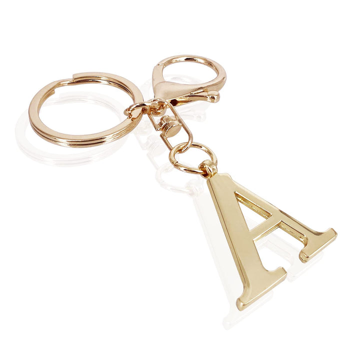 Wholesale Stainless Steel  Letter Key Chain Titanium Steel Keychain Initial Letter Modern Simple Backpack Pendant