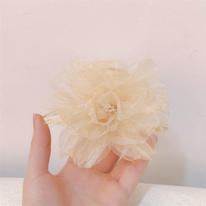 Wholesale holiday style big flower hairpin side clip Bangs clip hair accessories headdress for women