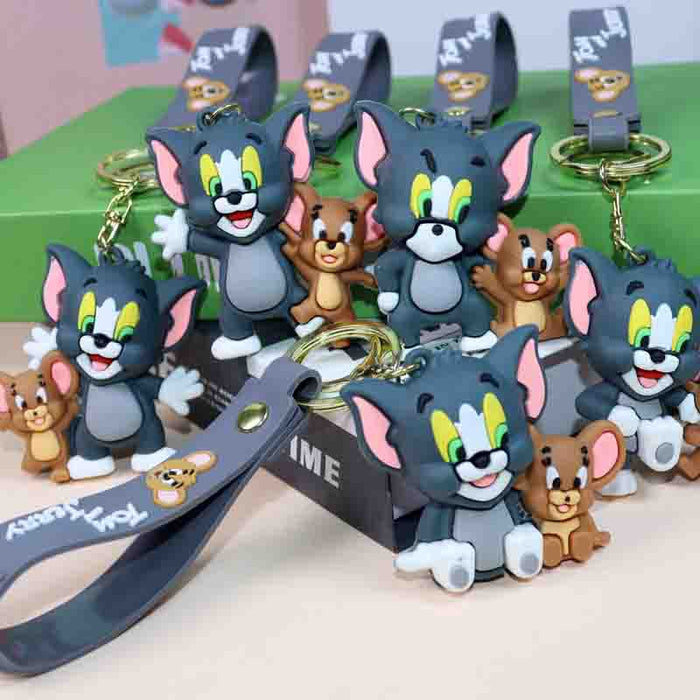 Wholesale Cartoon  Keychain  Cat Doll School Bag Pendant Car Keychain