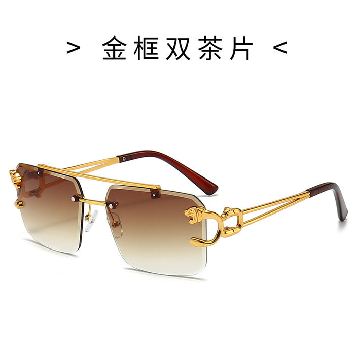 Wholesale Sunglasses Square Personalized Metal Frameless Glasses Fashion Sunglasses