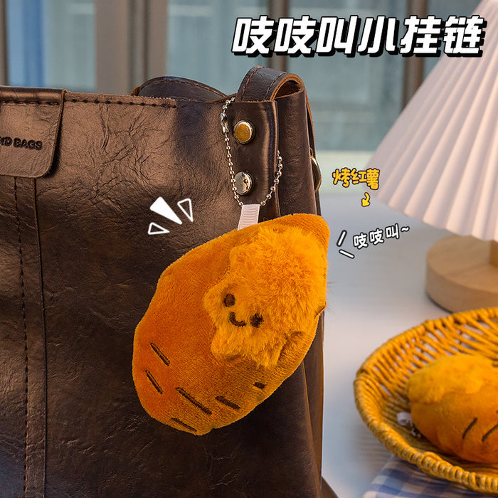 Wholesale Cute Roasted Sweet Potato Plush Keychain Car Key Accessory Gift