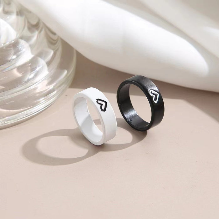 Wholesale New Creative Simple and Cute Love Ring 2-piece Set