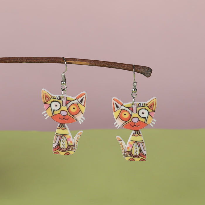 Wholesale Cute Cartoon Cat Earrings