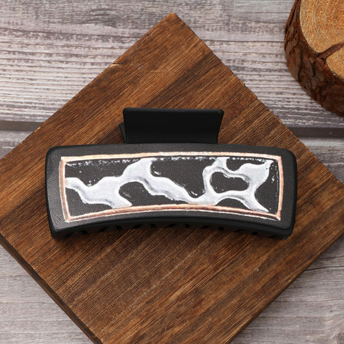 Wholesale Western Style Leather Hairpin Sunflower Shark Clip Women' s Grab Clip