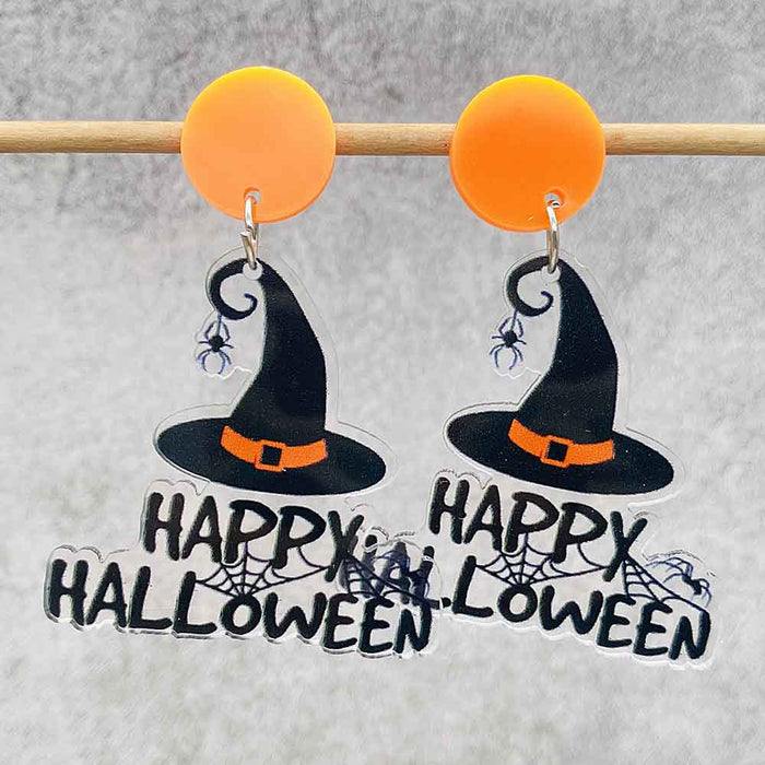 Wholesale English Letters Acrylic Halloween Earrings JDC-ES-Susheng007