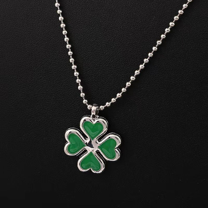 Wholesale Anime Four Leaf Clover Necklace-JDC-NE-Dingy008