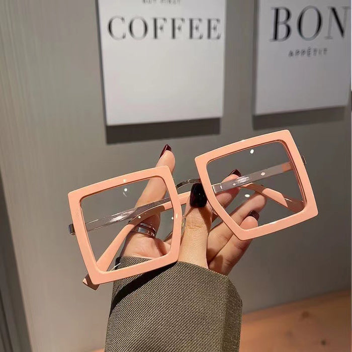 Wholesale large frame square Anti blue light Sunglasses frame female