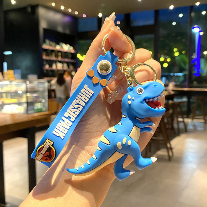 Wholesale Trendy Dinosaur Keychain Toy Metal Cartoon T-Rex Charm MOQ≥3