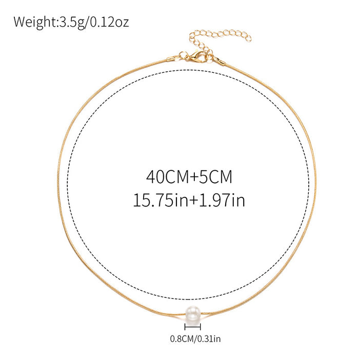 Wholesale New jewelry simple and versatile pearl pendant, niche light luxury pearl necklace