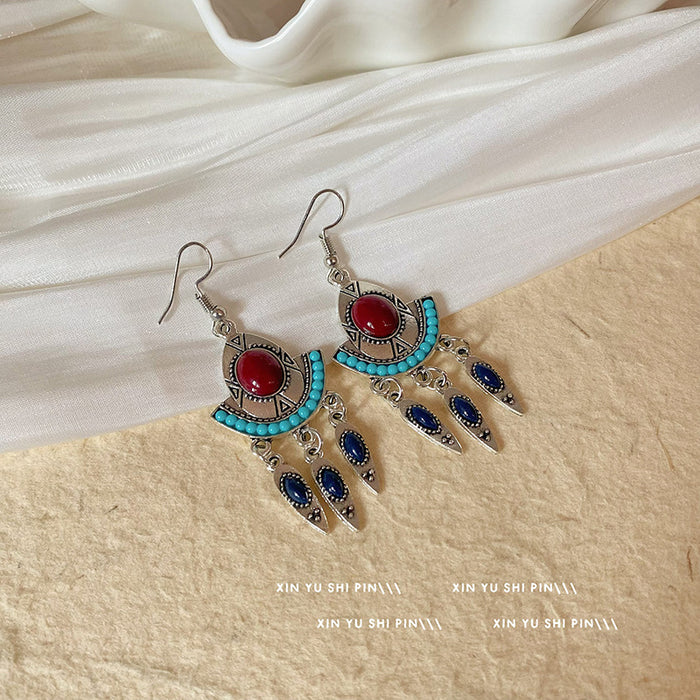 Wholesale Tassel earrings with retro temperament, nostalgic and exaggerated, versatile earrings