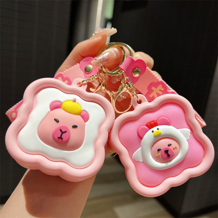 Wholesale Cute Cartoon Square Coin Purse Keychains