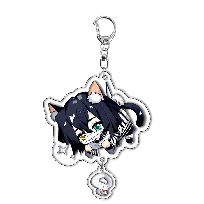 Wholesale 10pcs/set Acrylic double-sided keychain anime peripheral pendant