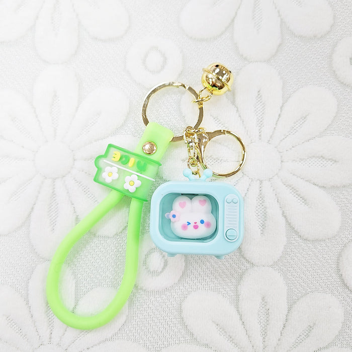 Wholesale Luminous Small TV Cartoon PVC Keychain JDC-KC-LuoYan011