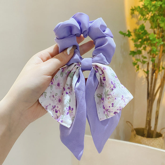 Wholesale Satin Bow Hair Band Hair Scrunchies JDC-HS-Yika005