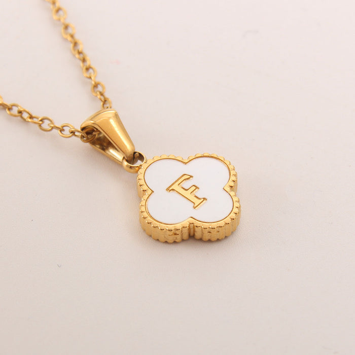 Wholesale Copper Gold Plated Letter Necklace JDC-NE-BaiTian002