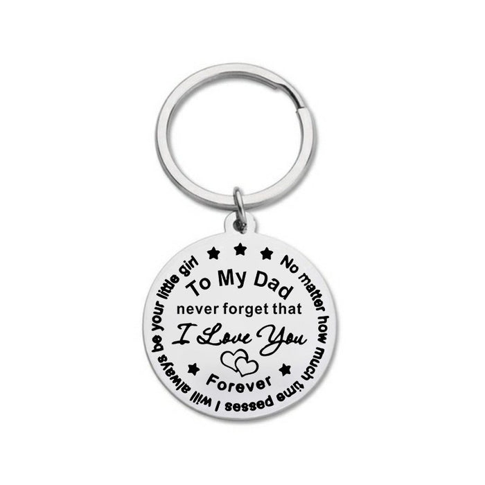 Wholesale Stainless steel keychain Father's Day keychain gift engraving