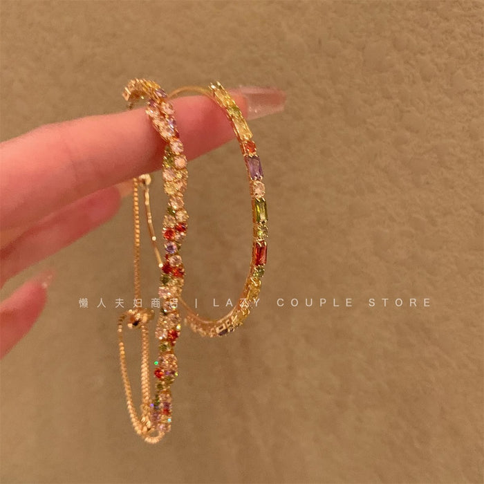 Wholesale Flash Color Zircon Bracelet Women's High-end Sense Bracelet
