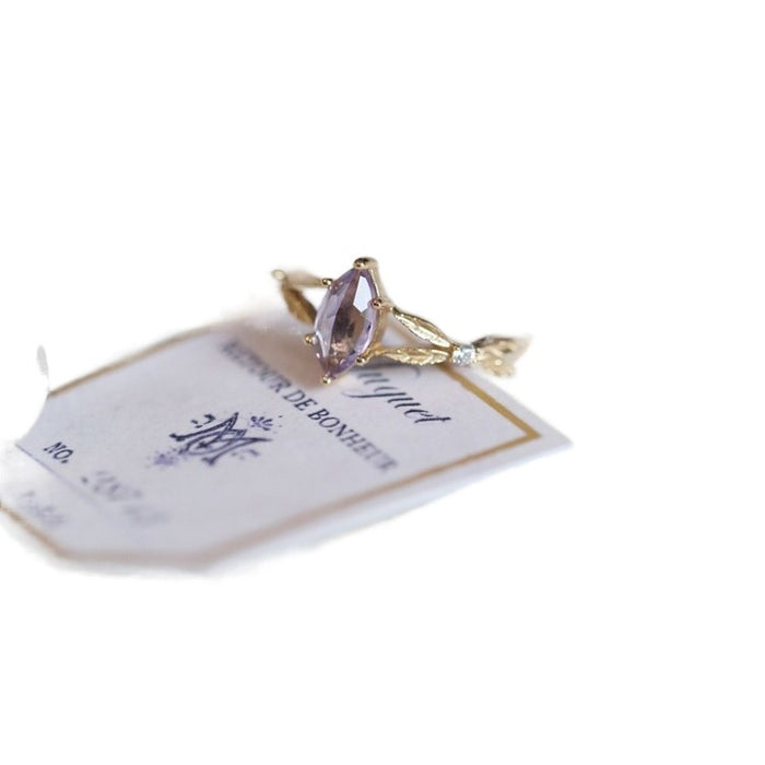 Wholesale Rose gemstone inlaid light luxury same style ring versatile