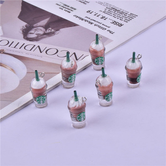 Wholesale 10PCS Stereo Coffee Cup Resin DIY Pendant JDC-BDS-KeJin001