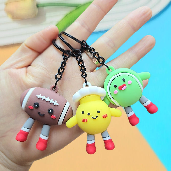 Wholesale Sports Ball Doll Keychain