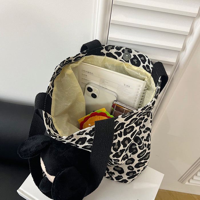 Wholesale Leopard print bag new popular retro shoulder bag casual commuting tote bag