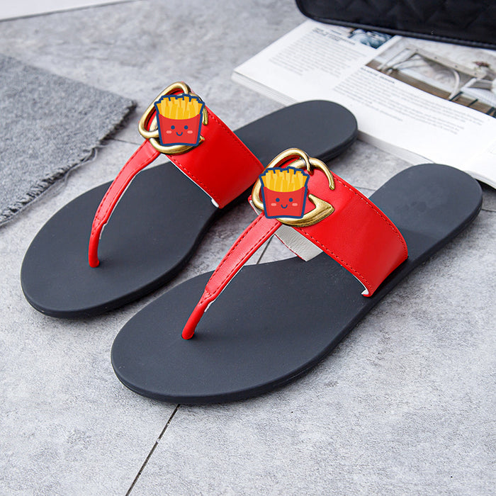 Wholesale Summer Leather Slippers for Women JDC-SP-YaNuo005