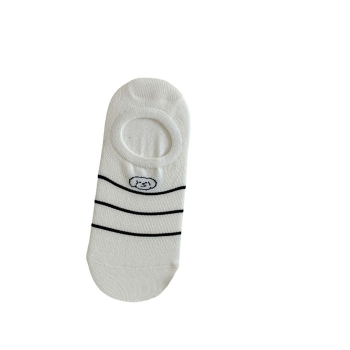 Wholesale Boat Socks Summer Thin Cute Cartoon White Invisible Socks Don't Drop and Short Socks