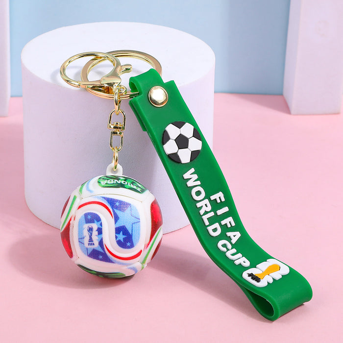 Wholesale 3pcs World Cup Football Keychain Mascot Pendant