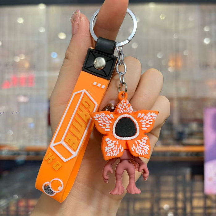 Wholesale PVC Soft Glue Piranha Doll Pendant Keychain Bag Charm Orange Decorative Accessory For Everyday