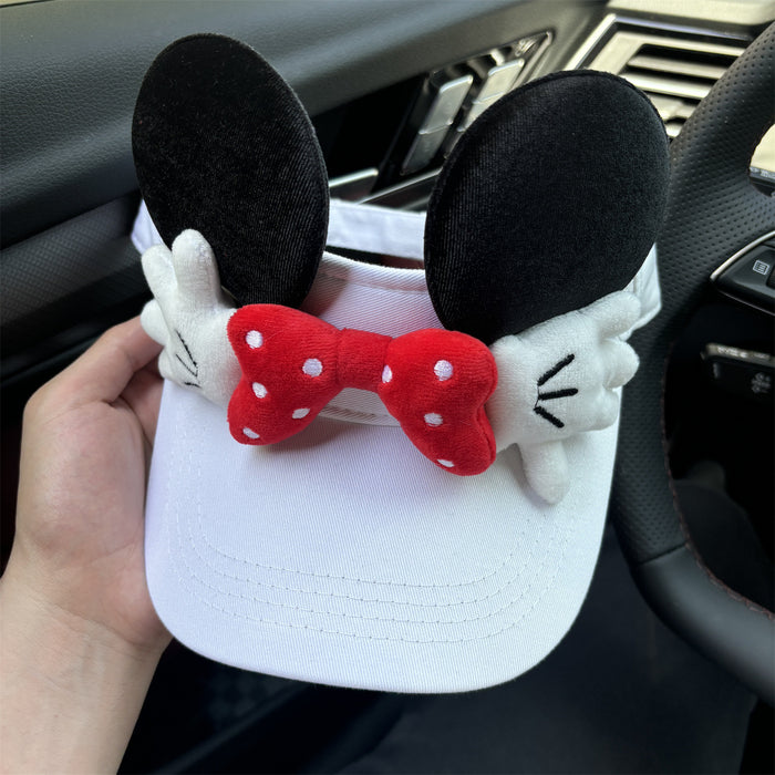 Wholesale Cute cartoon sunshade hat without top, breathable sunshade hat