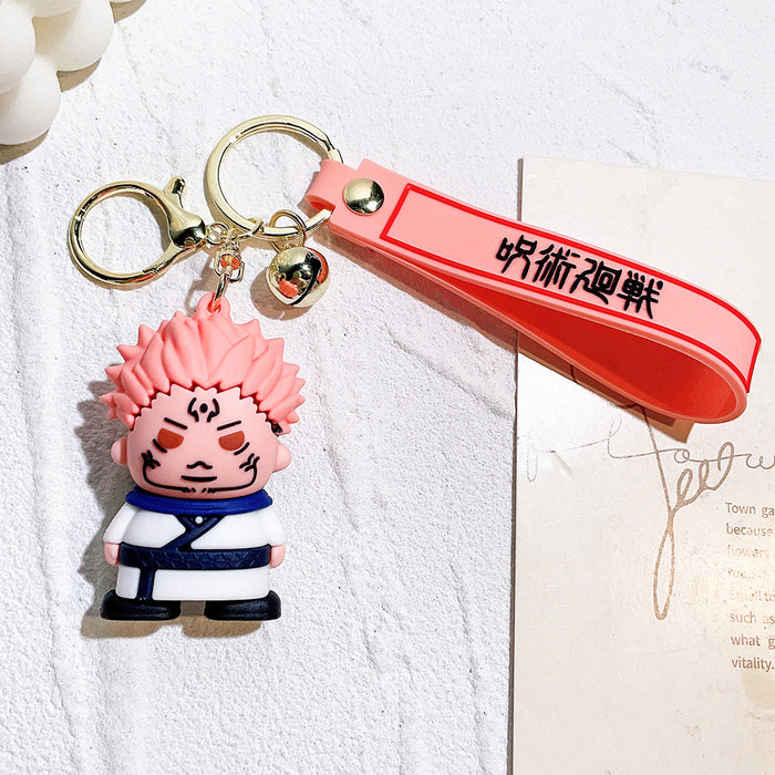 Wholesale Silicone Cartoon Doll Keychain JDC-KC-Qiwei013