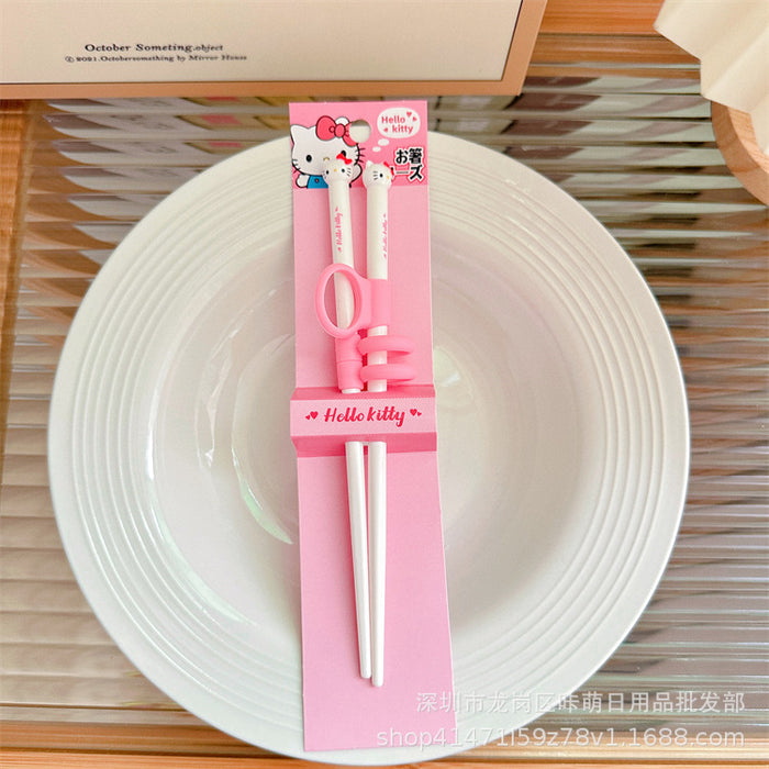 Wholesale Cartoon Learn Chopsticks Training Chopsticks  Toddlers Auxiliary Practice Chopsticks Baby Chopsticks