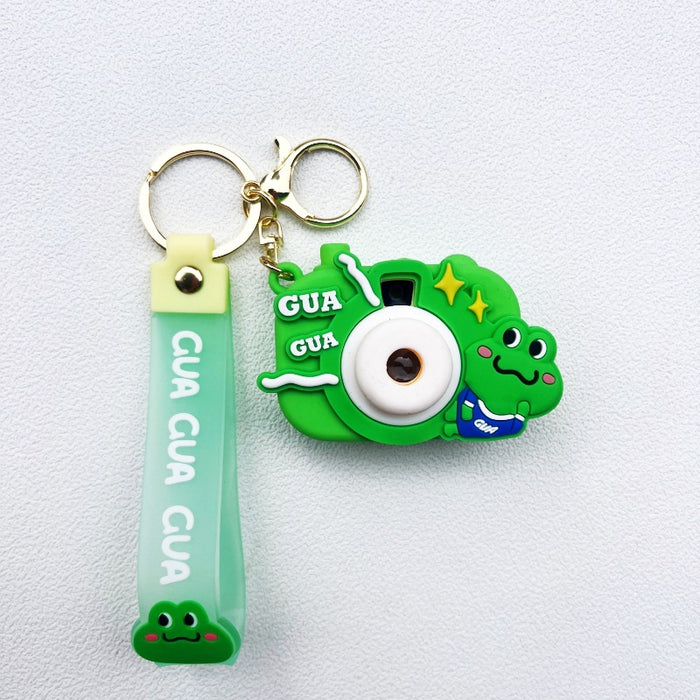 Wholesale PVC Cartoon Rainbow Projection Camera Keychain JDC-KC-WuYi099