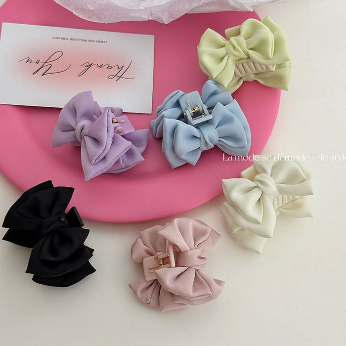 Wholesale Satin Bow Hair Accessories Grab Clip Head Shark Clip Hairpin Headwear