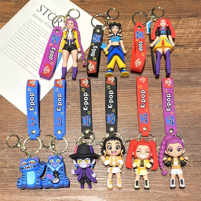 Wholesale  K-pop girl group pvc keychain Cute Keychain