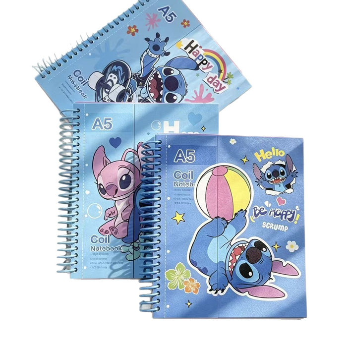 Wholesale 4pcs A5 Spiral Notebook Refillable Cute Journal Student Notebook