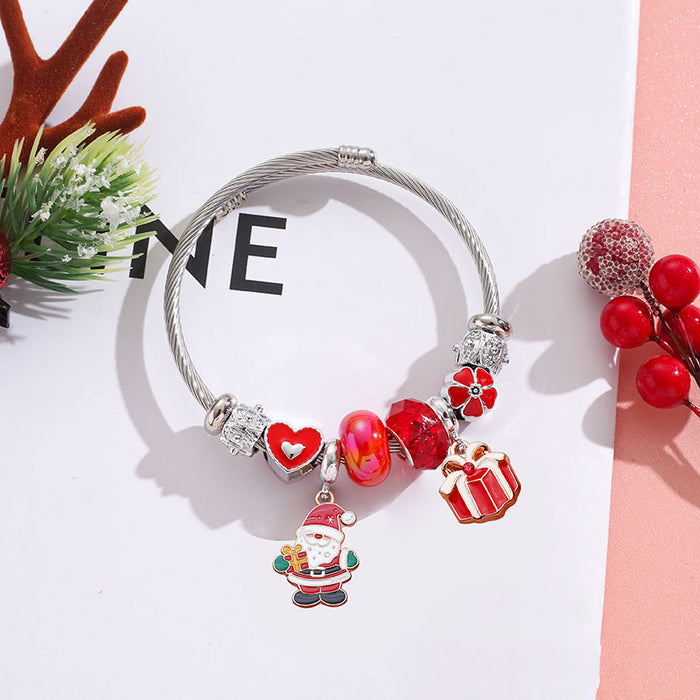 Wholesale Stainless Steel Beaded Bracelet Christmas Gift MOQ≥2